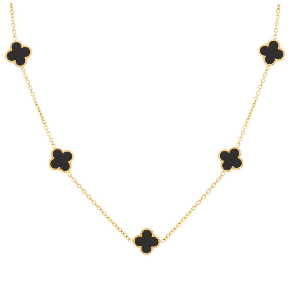 18K GOLD PLATED STAINLESS STEEL NECKLACE, INTENSITY